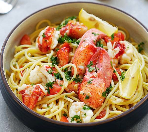 Garlic Lobster Tail Linguini